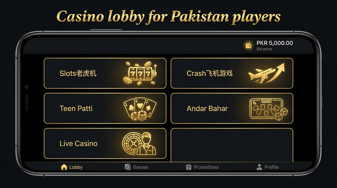 Lobby view of luckpub for Pakistan users - 4